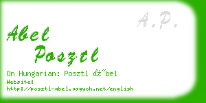 abel posztl business card